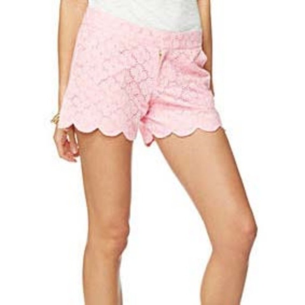 Lilly Pulitzer Buttercup Short Charleston Pink Eyelet Size 4